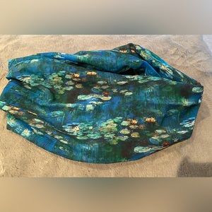 Silky Monet Scarf - lily pads